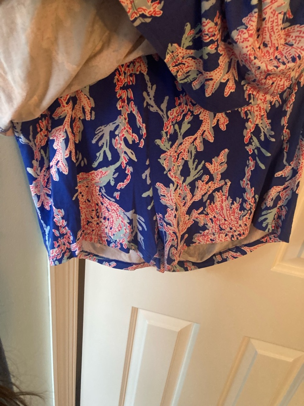 Lilly Pulitzer Blue Floral Coral-Print Parigi Romper - Picture 3 of 4